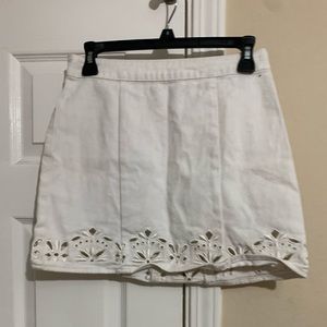 White jean skirt